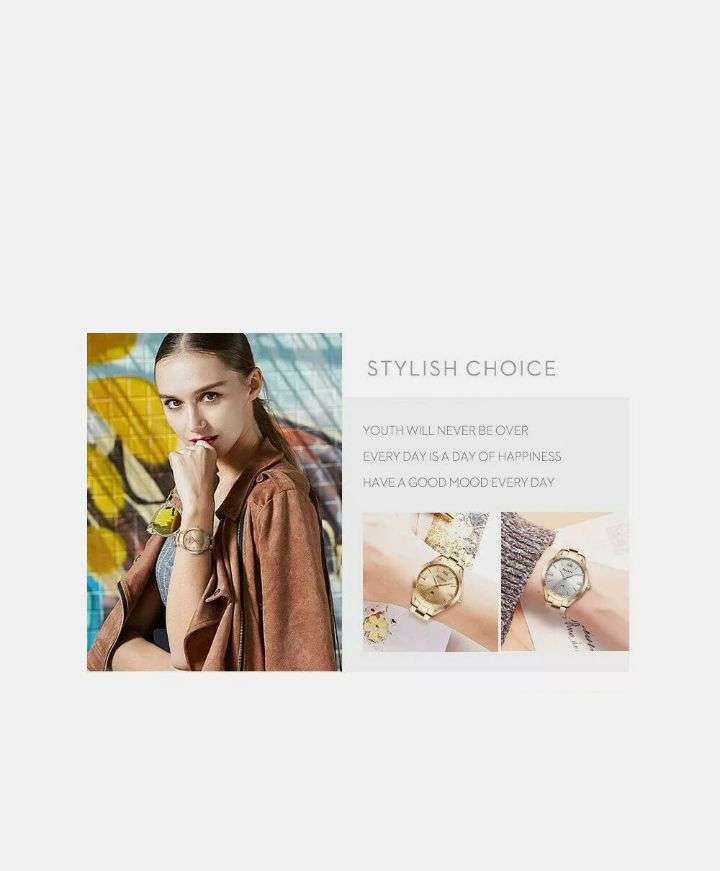 Women Watch Luxury Rose Gold Watches Office Ladies Calendar Wristwatch Gifts