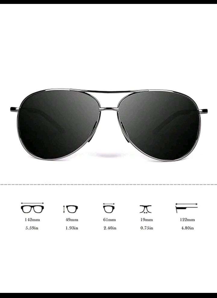 1 Pilot's Classic Fashion Glasses, Men's Polarized Light, Women's UV Resistant, Lightweight Driving,