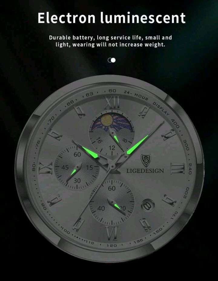 LIGE Business Mens Watches Brand Luxury Leather Waterproof Sports Quartz...