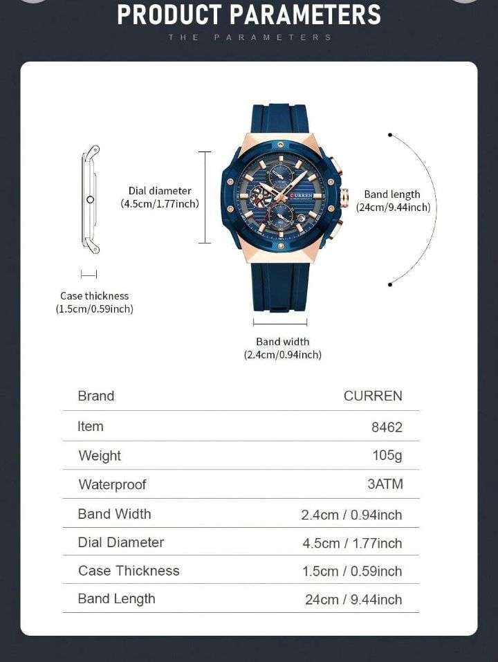 Curren CURREN Men Sports Multifunctional Chronograph Waterproof Wristwatch