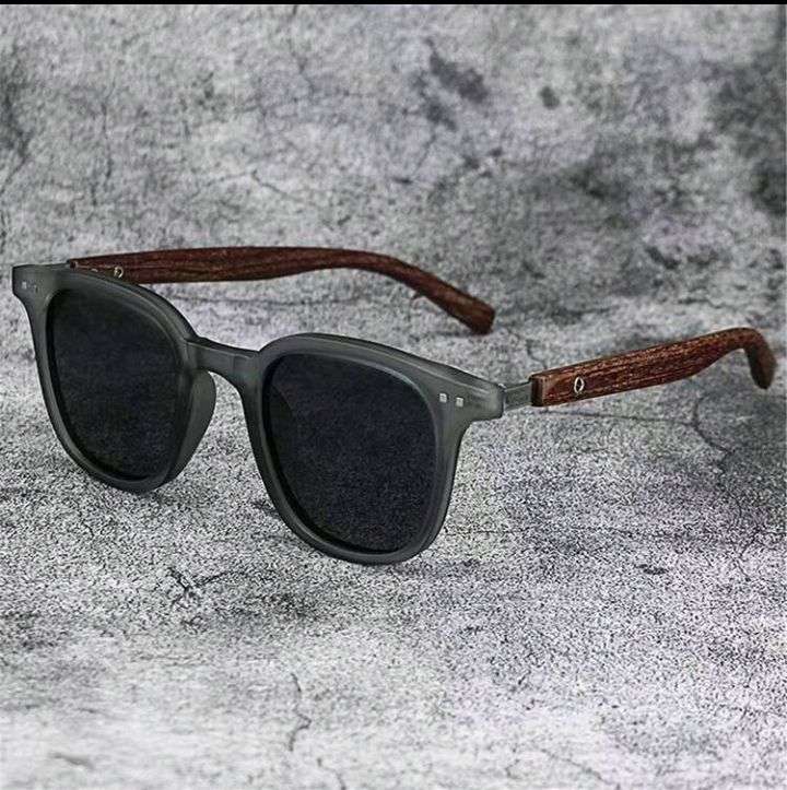 1pc Wood-Grain Frame Fashion Glasses Men Women Anti-Glare Fashion Glasses