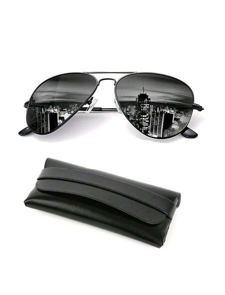 1 Pilot's Classic Fashion Glasses, Men's Polarized Light, UV Resistant, Lightweight Driving, Fishing