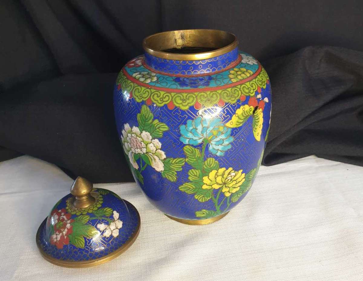 Antique Cloisonne Chinese Ginger Jar