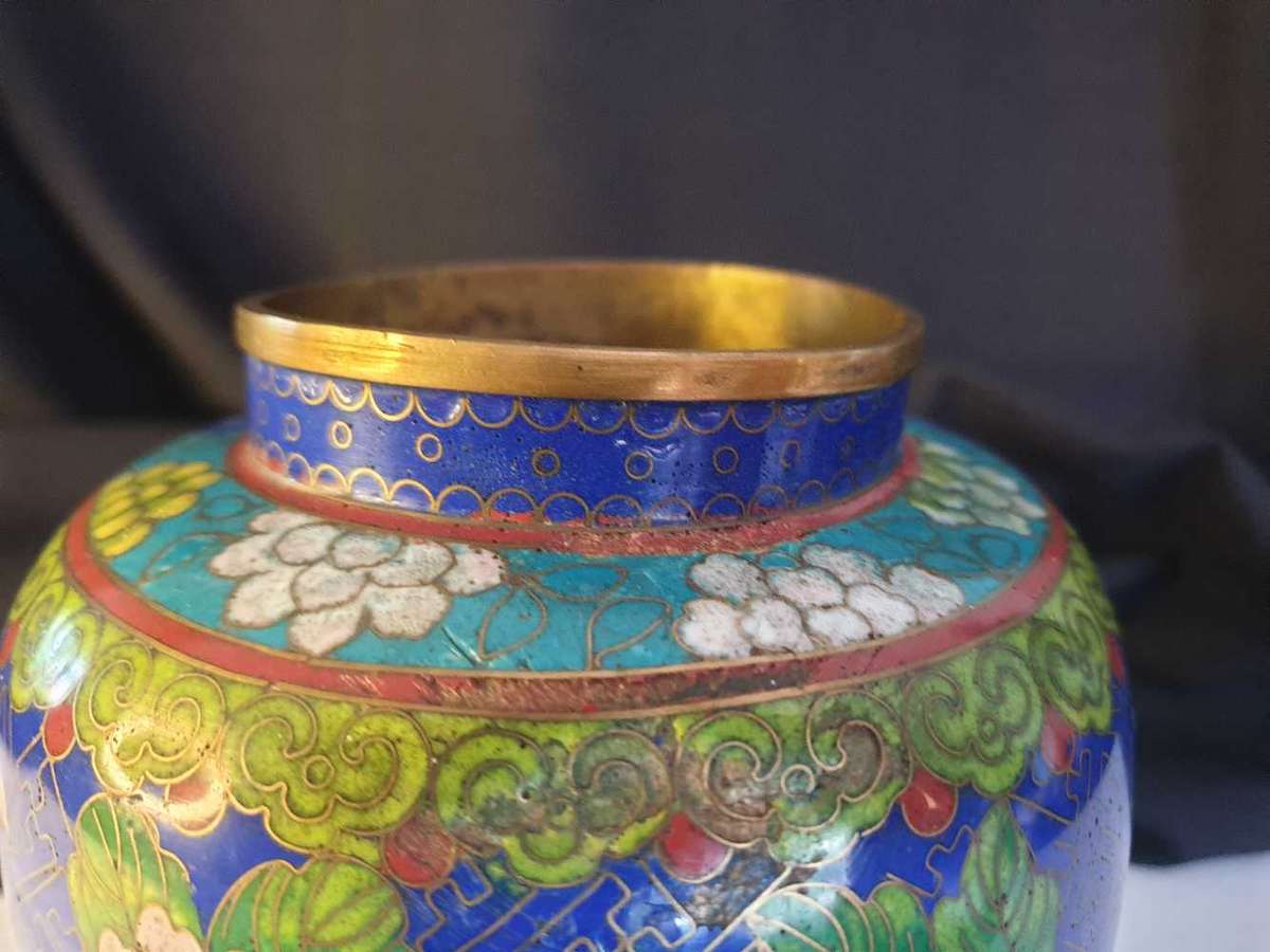 Antique Cloisonne Chinese Ginger Jar
