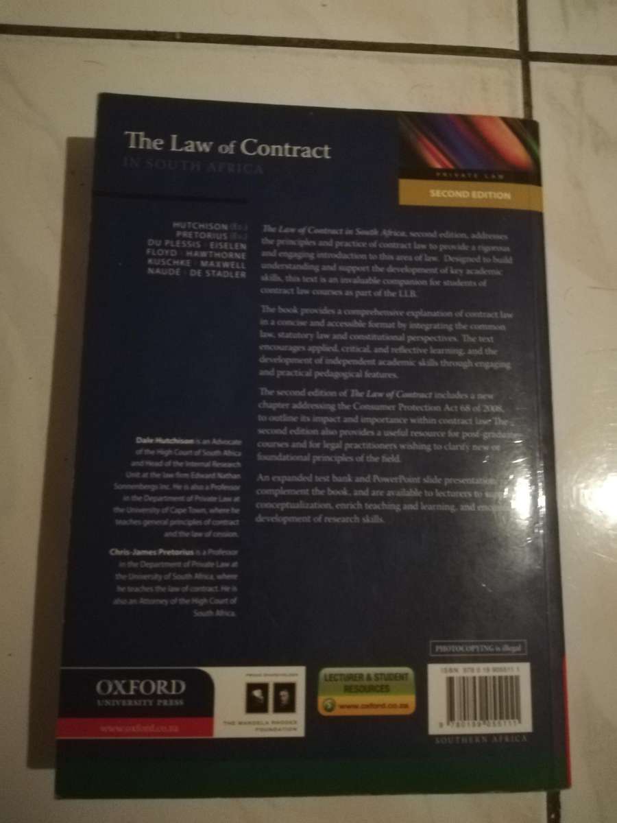 The Law of Contract in South Africa Paperback, 2nd Edition