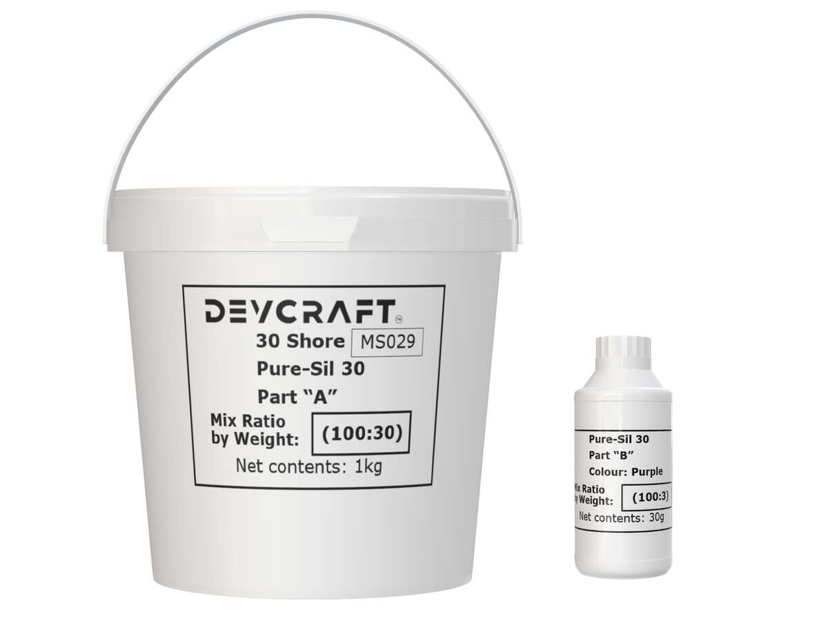 General Purpose Curing Silicone and Catalyst - 1 Kg - Purple