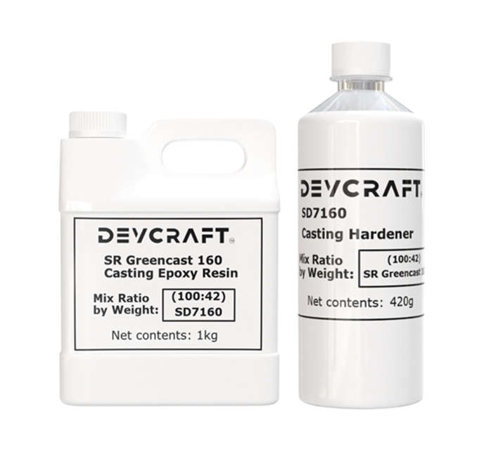 GreenCast 160 Epoxy Clear Resin & Clear Epoxy Hardener - 1.42kg