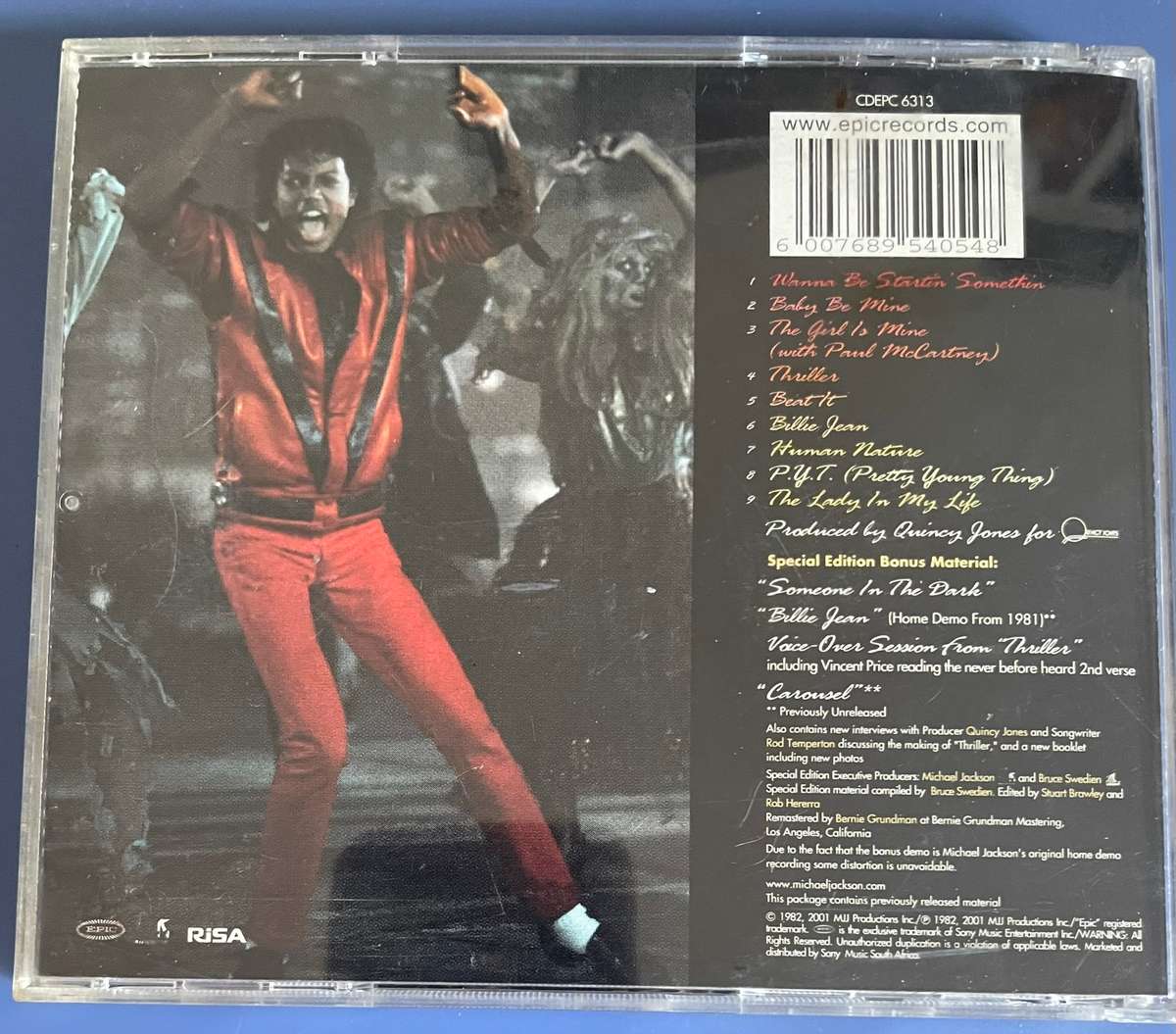 Michael Jackson Thriller CD