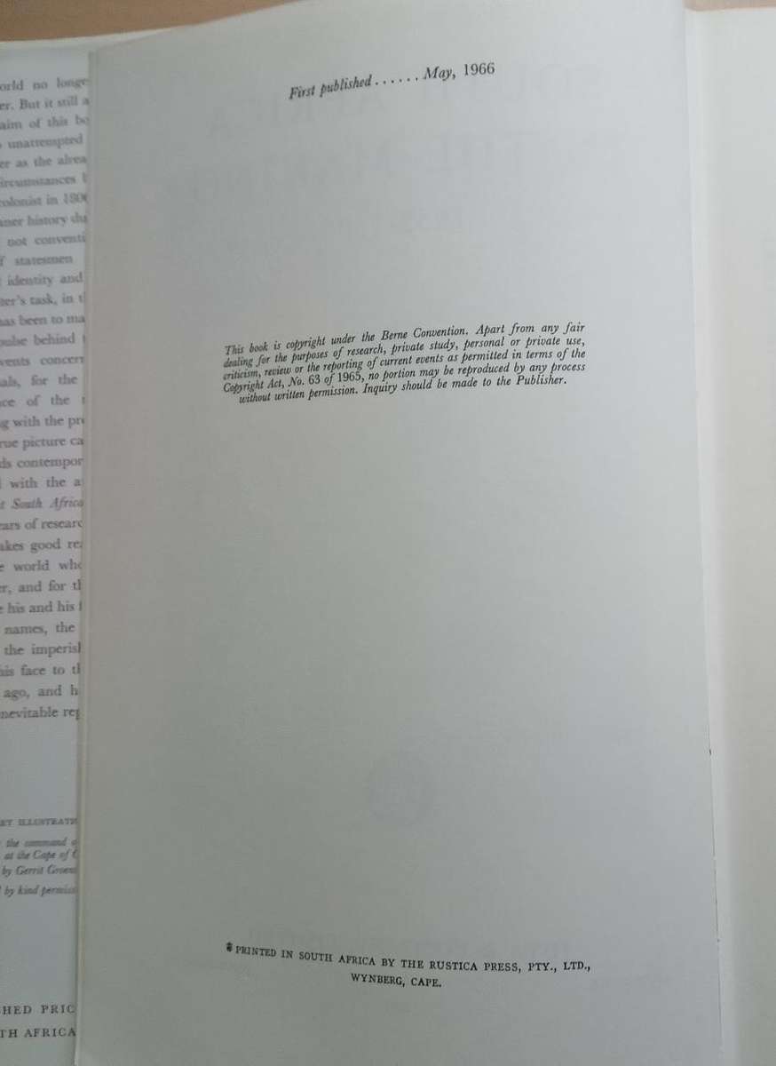 South Africa in the Making 1652-1806 Hardcover - 1966 by Whiting Spilhaus, M