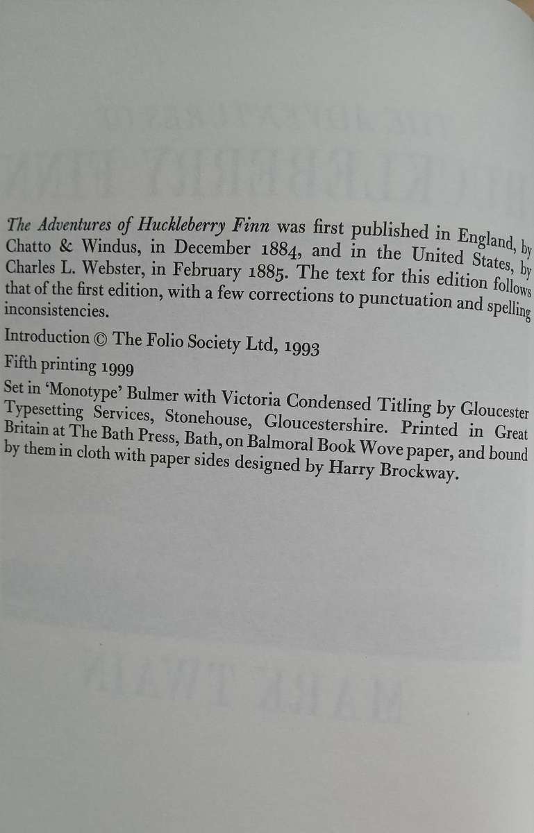 The Adventures of Huckleberry Finn - Mark Twain- 1993