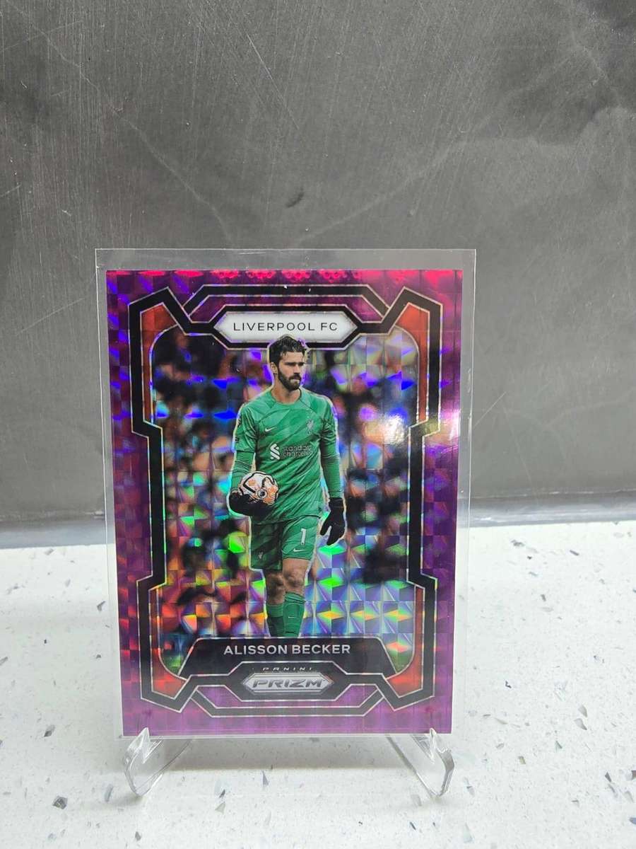 Panini Prizm 2023-24 Alisson Becker Purple Prizm /140 - #78 Liverpool