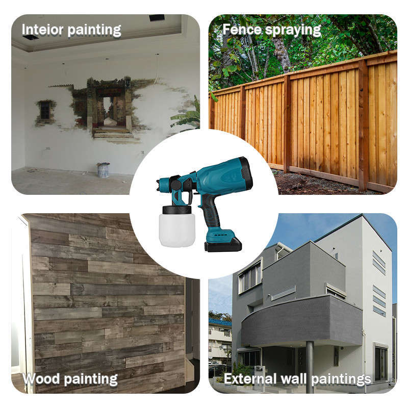 Portable Cordless Powerful Brushless Paint Spray Gun High Pressure Paint Sprayer