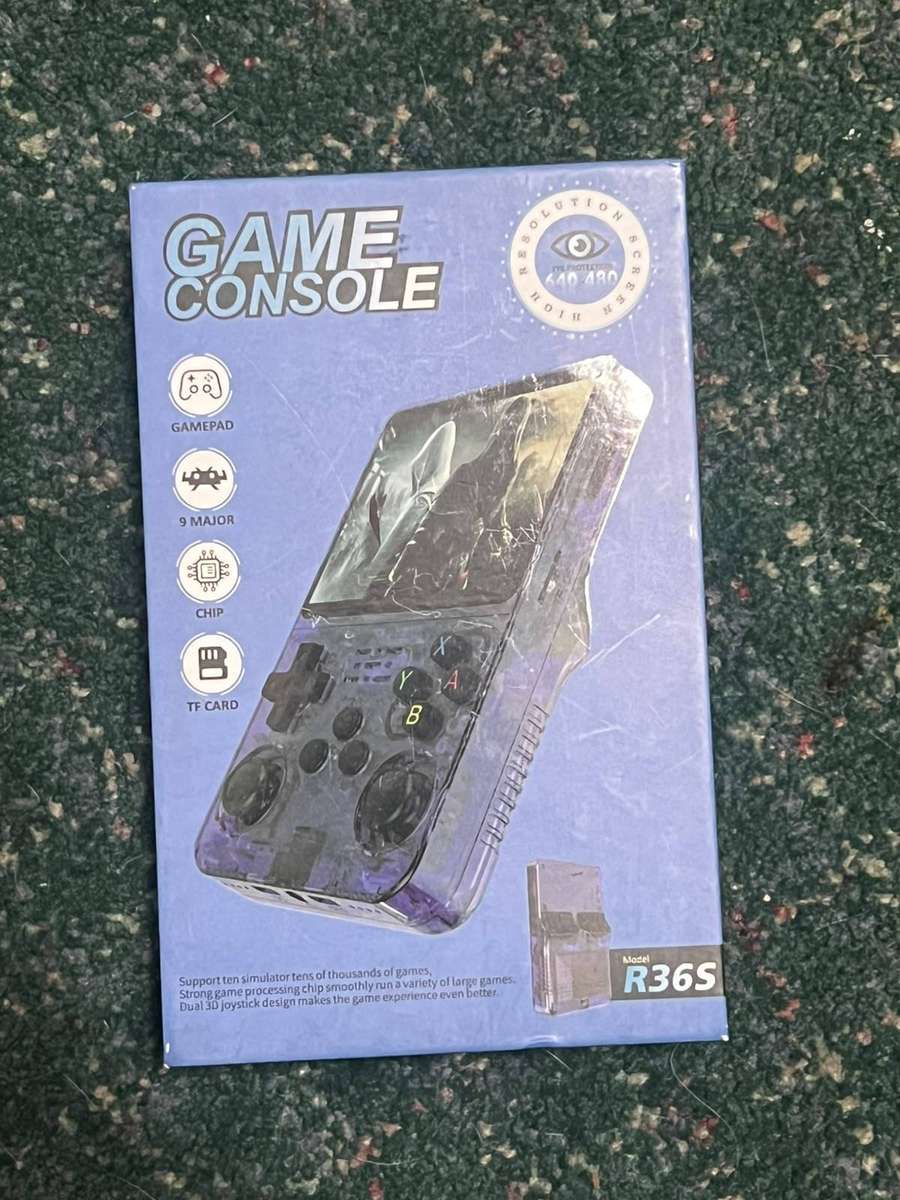 R36S Handheld Gaming Console Purple
