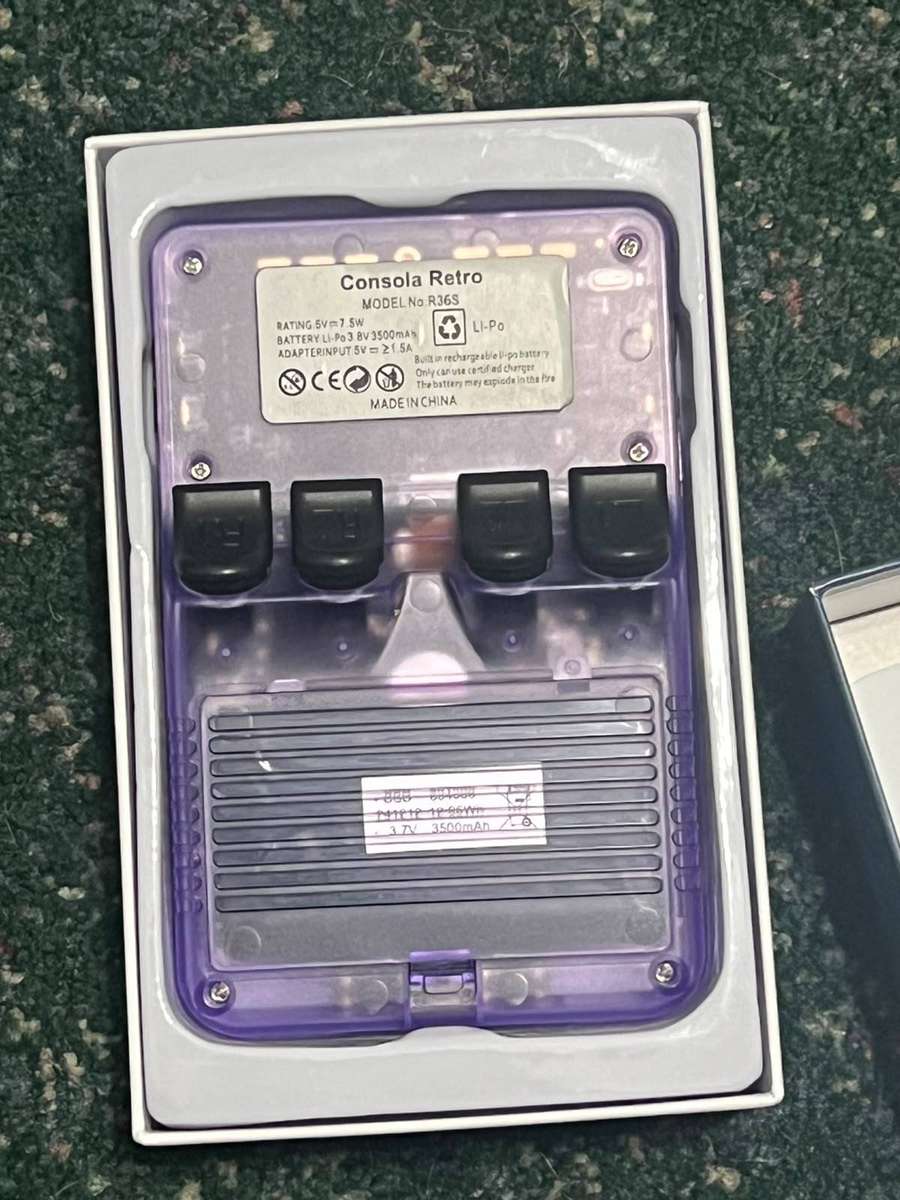 R36S Handheld Gaming Console Purple
