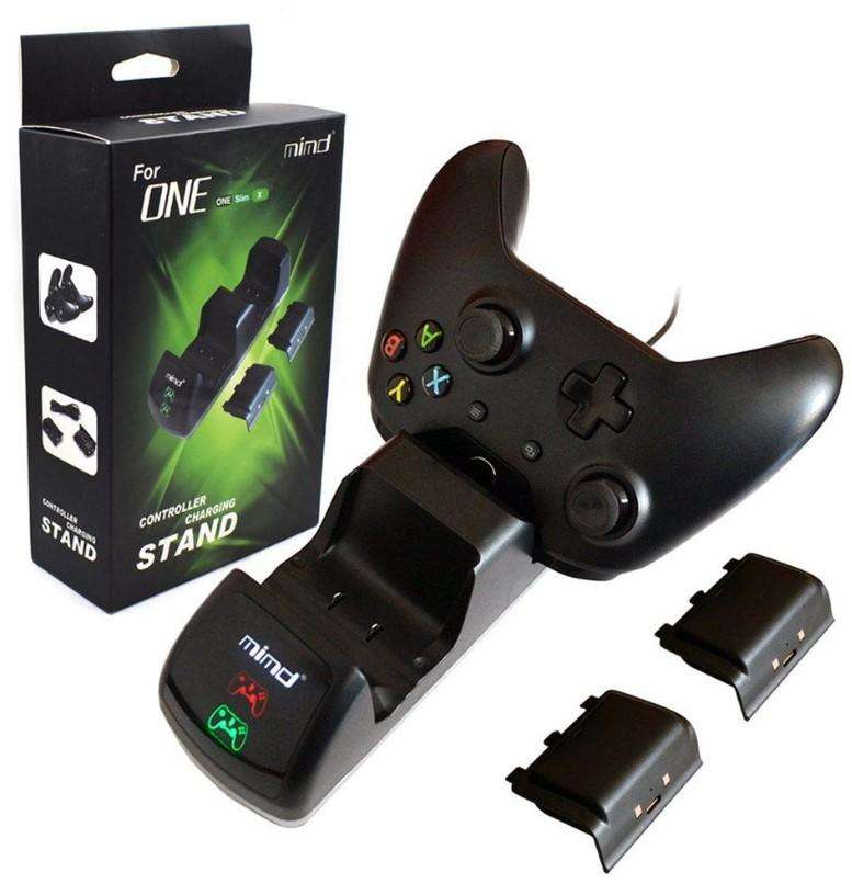 MIMD Xbox One X Dual Controller Charging Station with 2 Rechargeable Battery Packs