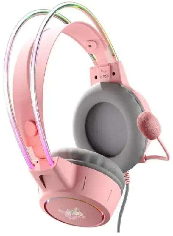 OPEN BOX ONIKUMA - X15 Pro - Stereo Surround Headphones With RGB Lighting - Pink
