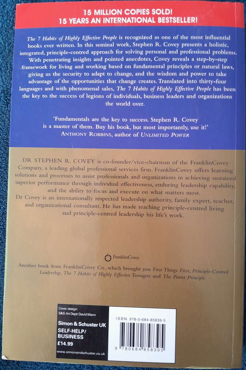 The 7 Habits of Highly Effective People. Stephen R Covey - A Classic Read!
