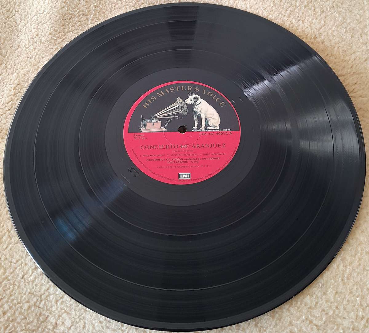 Rodrigo Concierto de Aranjuez for guitar and orchestra - vinyl LP record - A true classic!