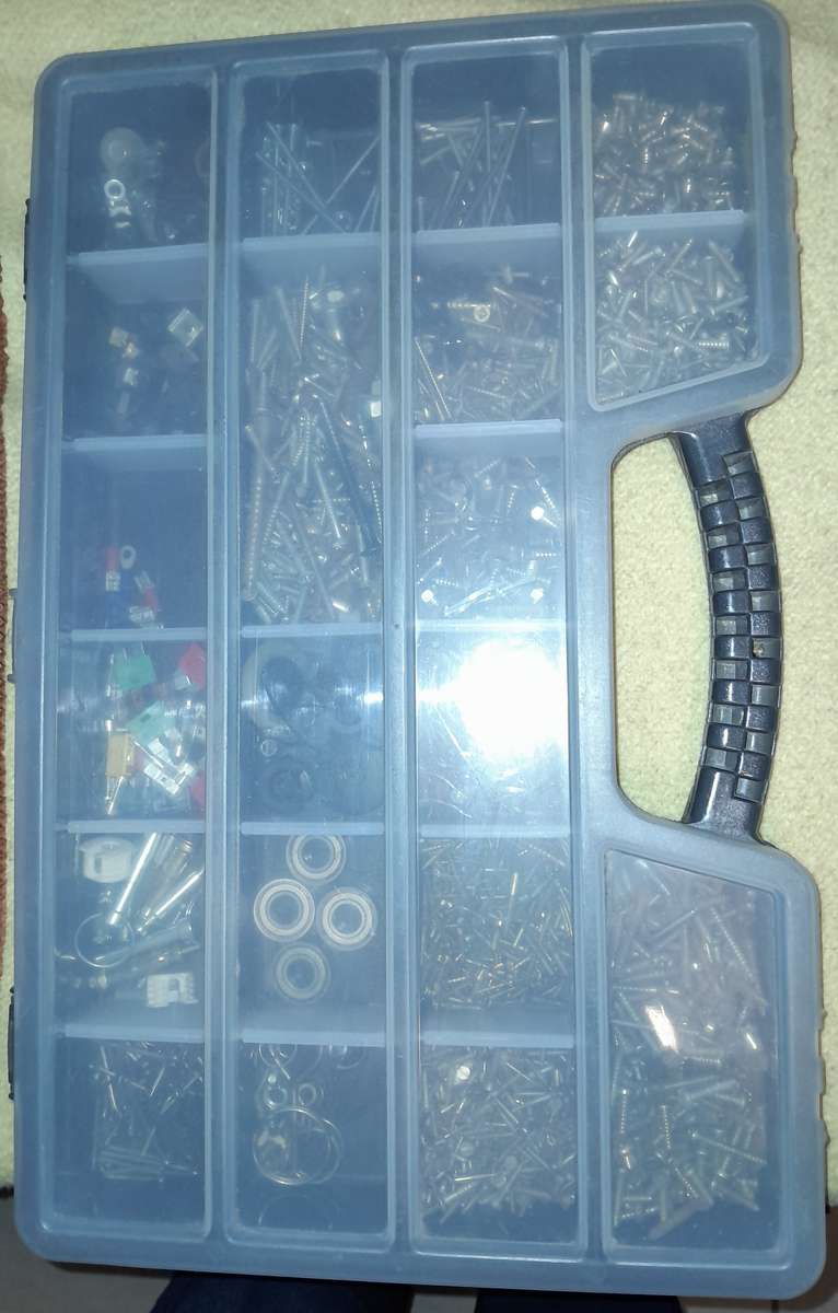 Multi Compartment Fastener Organiser with lots of stuff!