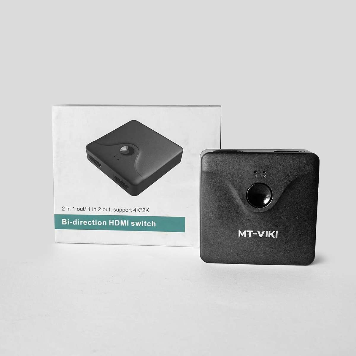 MT-VIKI 4K HDMI Switch 2 in 1 Out Bi-Directional HDMI 2.0 Switcher Splitter 1 in 2 Out (One Display)