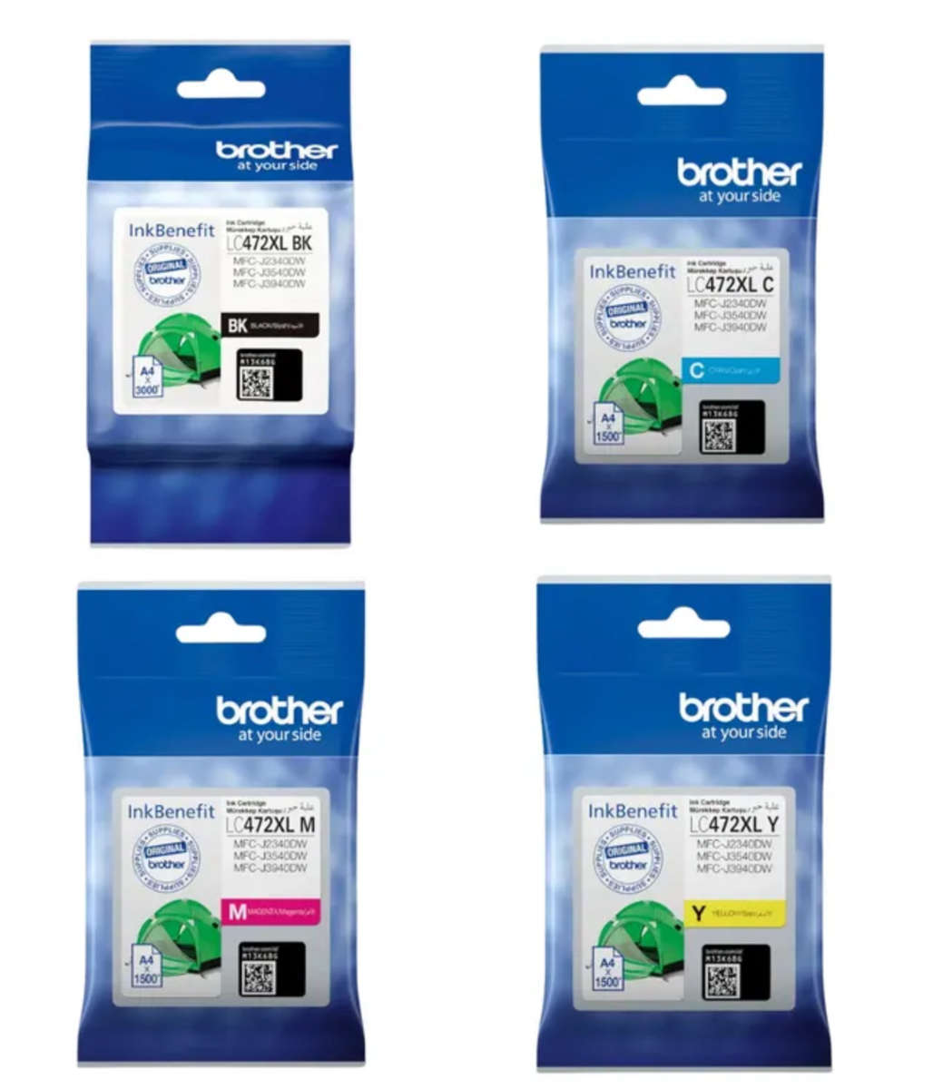 Brother LC472XL Printer Ink Cartridge Original Combo pack