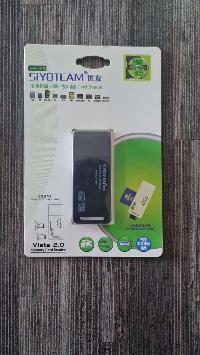 SIYOTEAM Hi-Speed USB 2.0 Card Reader (White & Black)