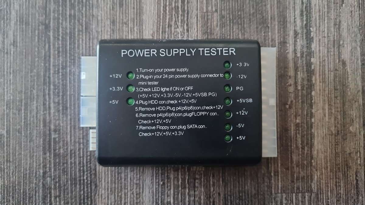 POWER SUPPLY VOLTAGE TESTER ATX, BTX, ITX