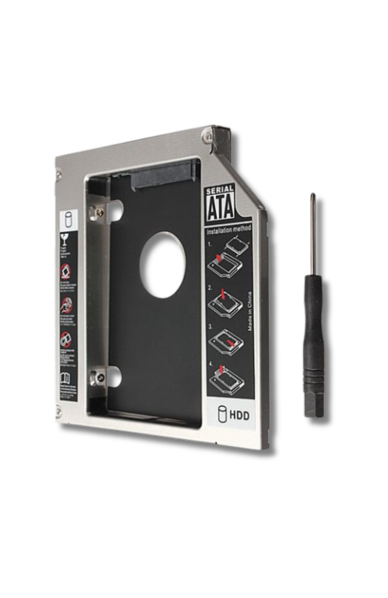 Techme Aluminum Universal SATA 2nd HDD Caddy 9.5mm Hard Drive Enclosure