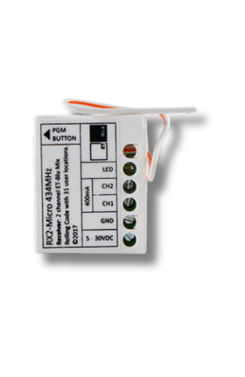 ET Nice RX2 Micro Blu Mix Rolling Code Fixed Receiver 434MHz