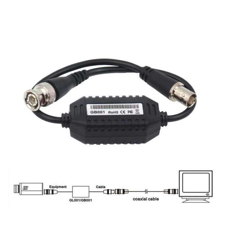 CCTV Coaxial Video Ground Loop BNC Balun Isolator