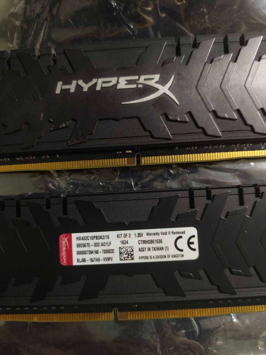 2 X 8gb 3200mhz HyperX RAM