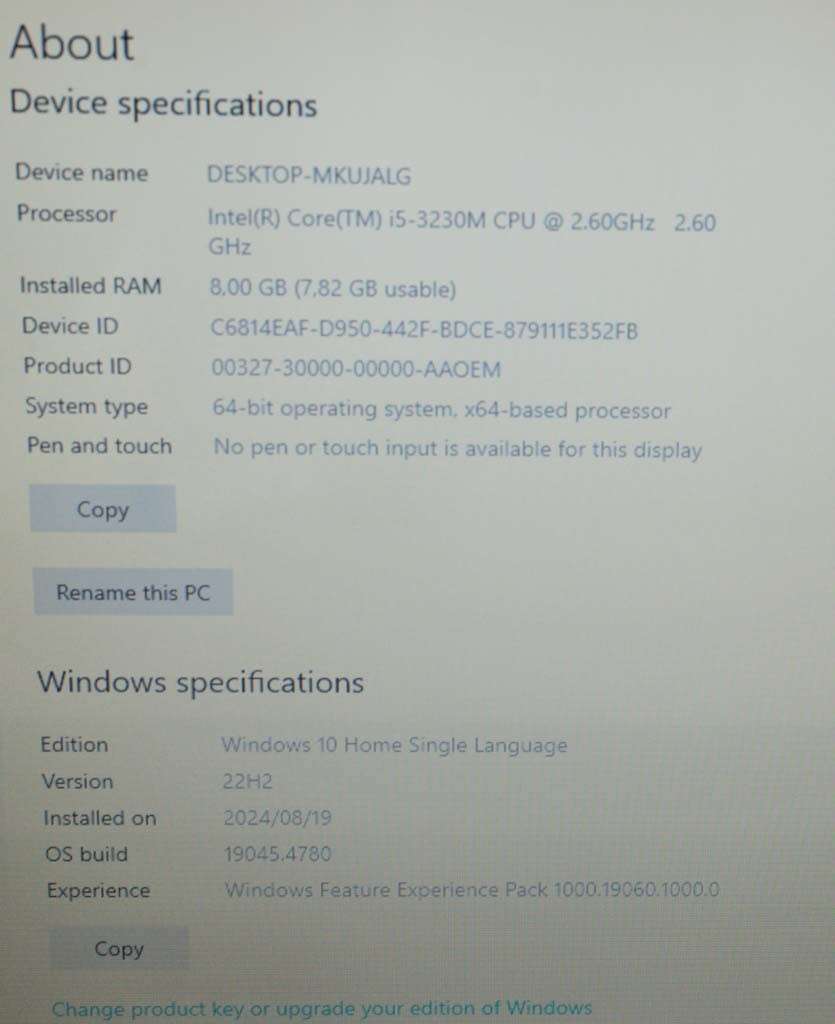 Acer Aspire | Intel i5 | 3rd gen | 8GB RAM | 256GB | Siver/Black