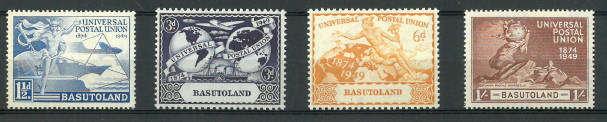 Basutoland - 1949 UPU - SACC 38,39,40,41 (**) - CV R101