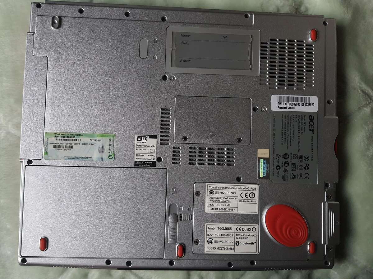 Ultra-Rare Acer Ferrari 3400 Collectors Laptop - Iconic Ferrari Edition!