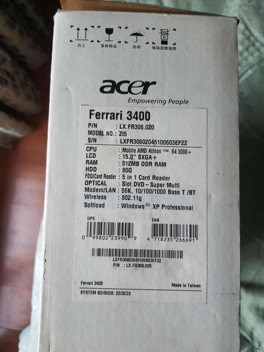 Ultra-Rare Acer Ferrari 3400 Collectors Laptop - Iconic Ferrari Edition!