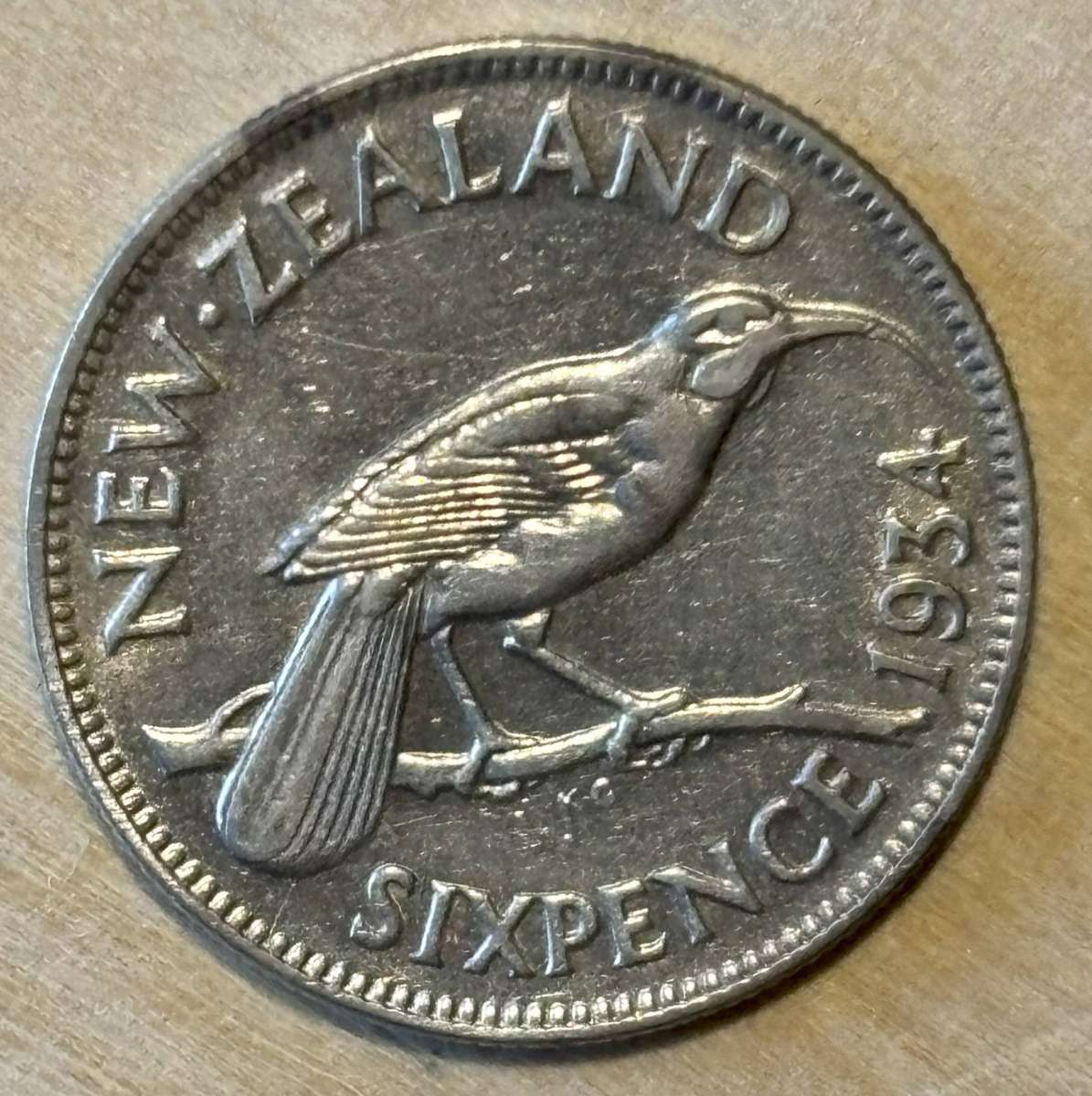 1934 New Zealand 6 Pence