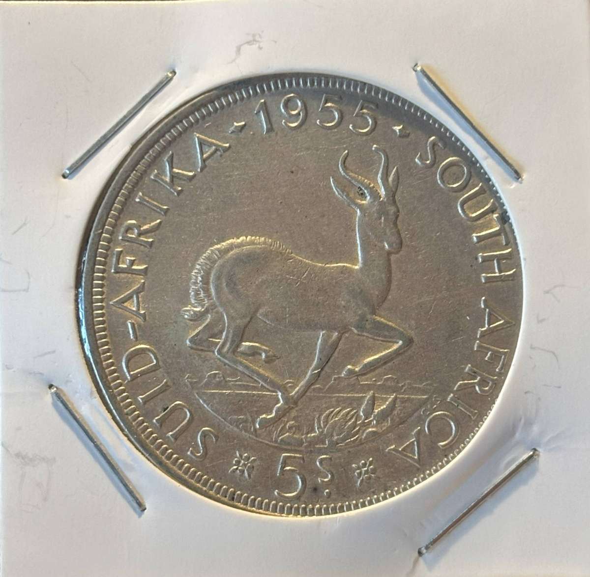 1955 Union of South African Five Shillings