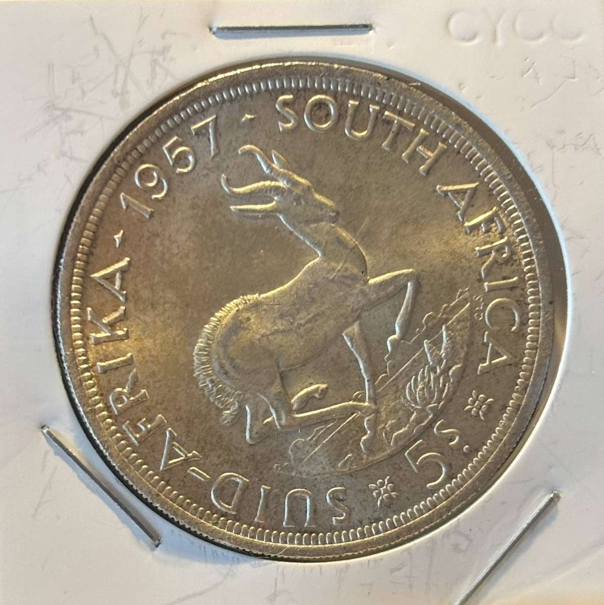 1957 Union of South African Five Shillings