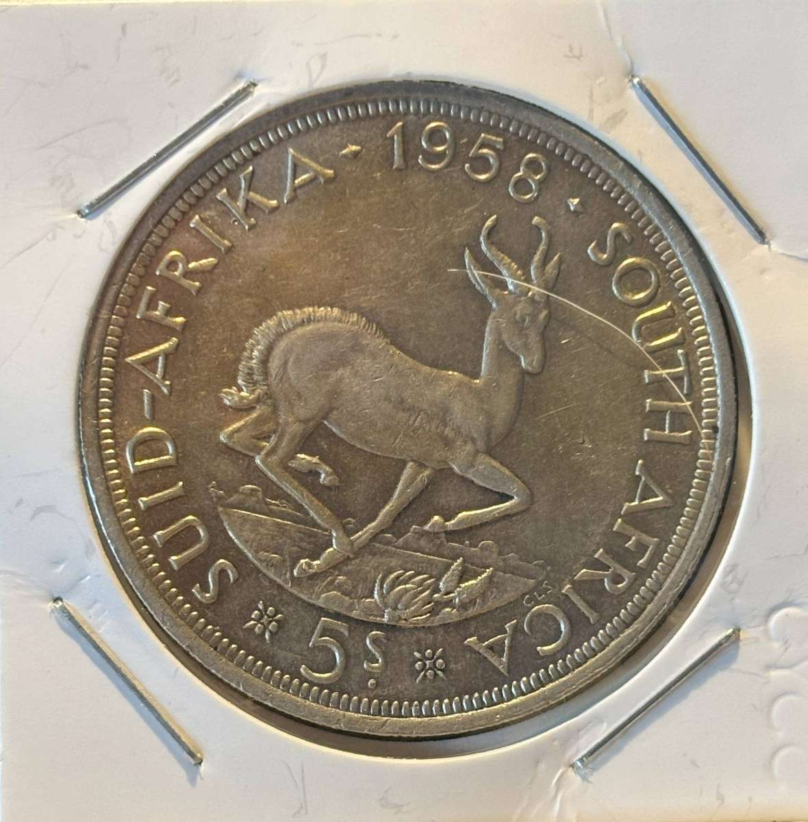 1958 Union of South African Five Shillings