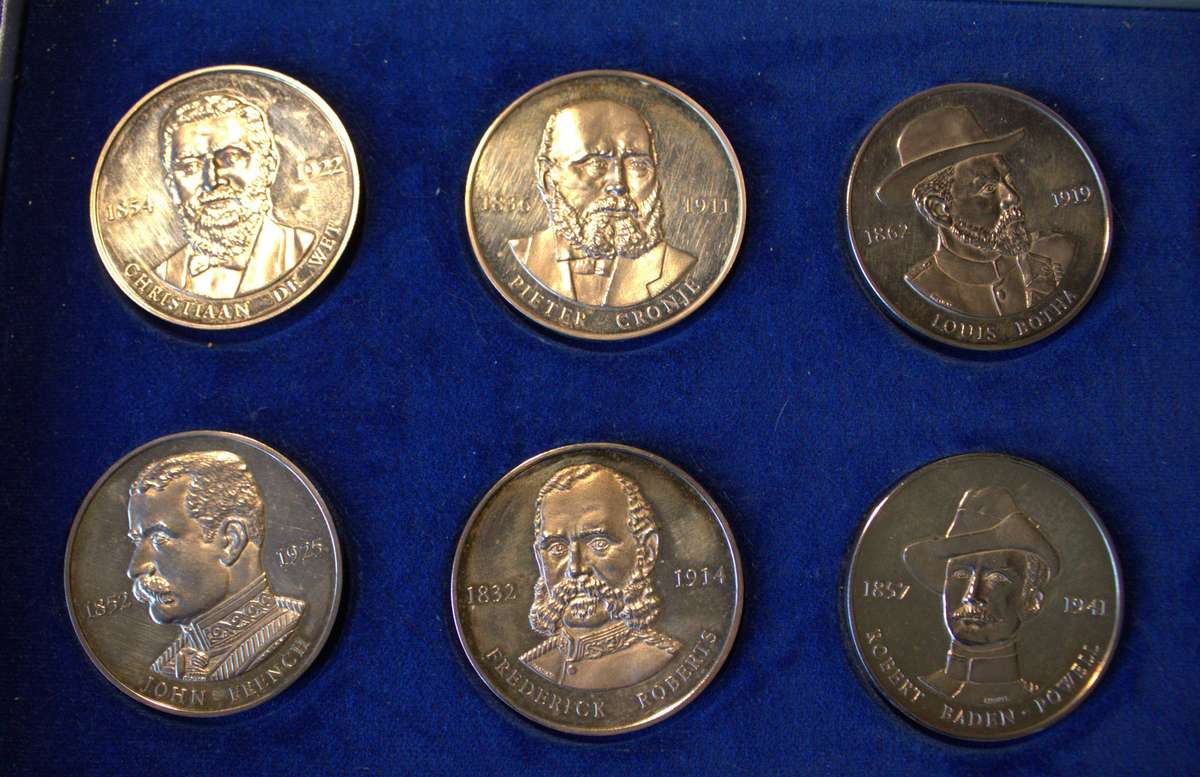 Anglo Boer War Generals - Original set (Scarce) (1,5 Oz fine Silver coins)