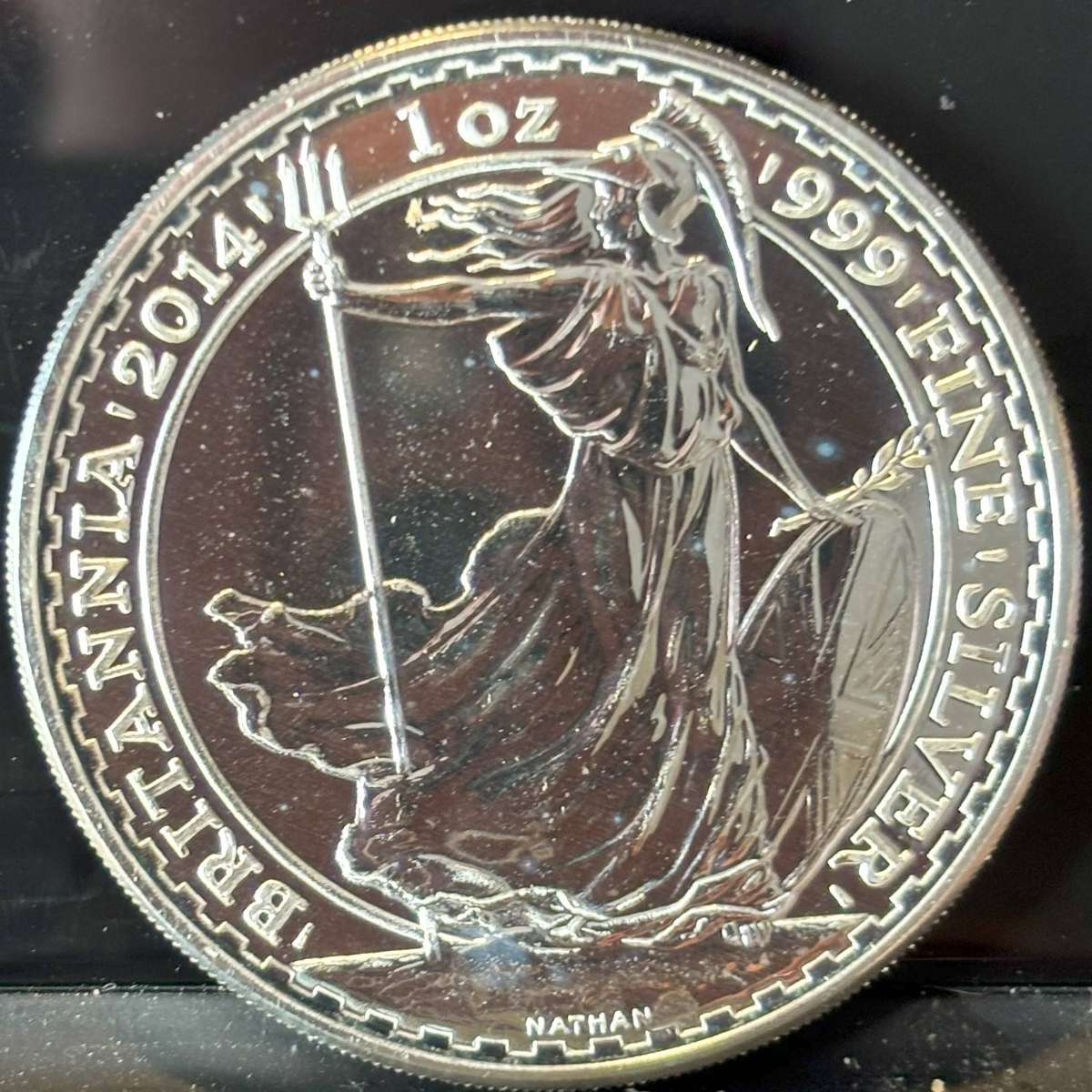 2014 UK 2 Pounds - Standing Brittania - 1OZ Silver