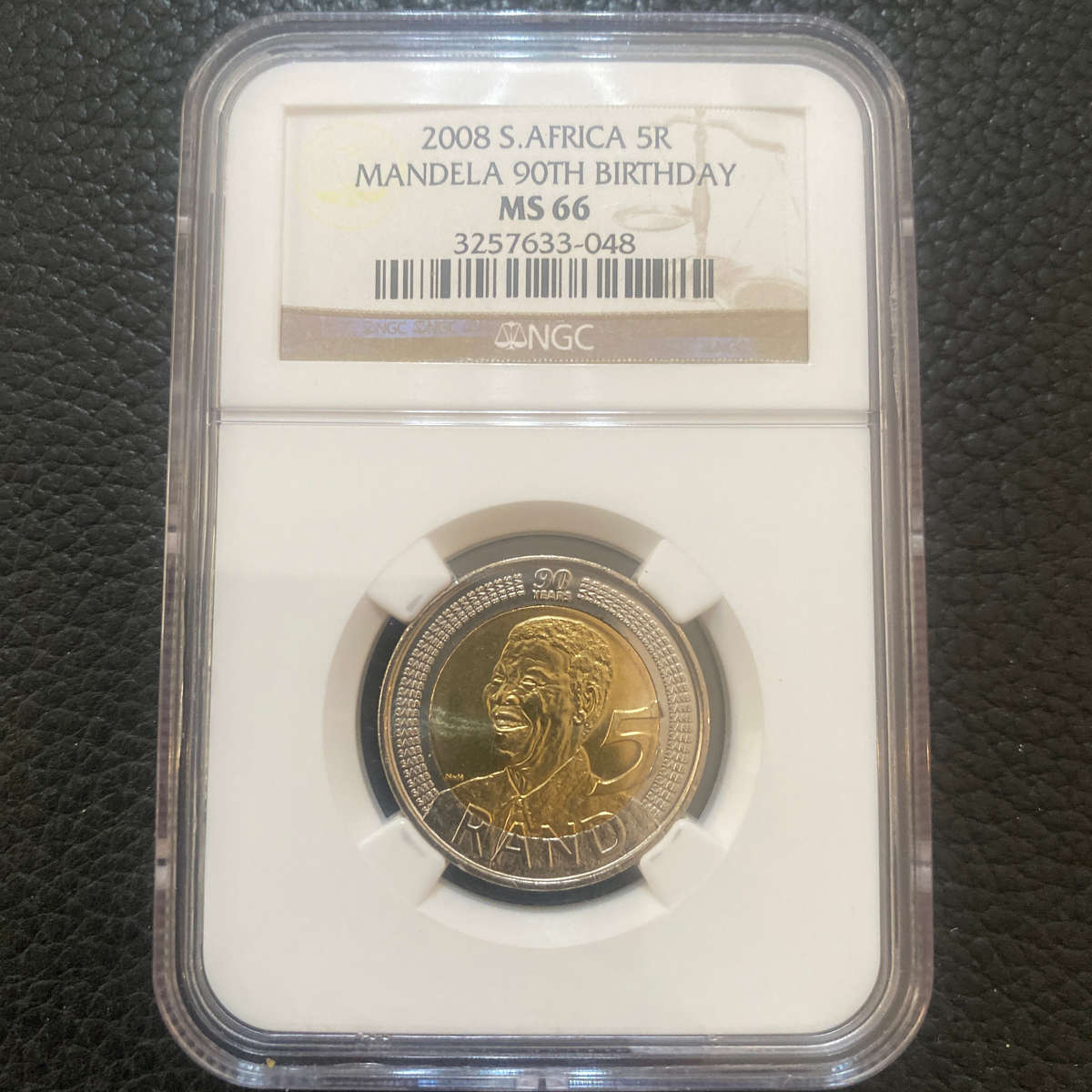 SA R5 Mandela 90th Birthday 2008 MS65