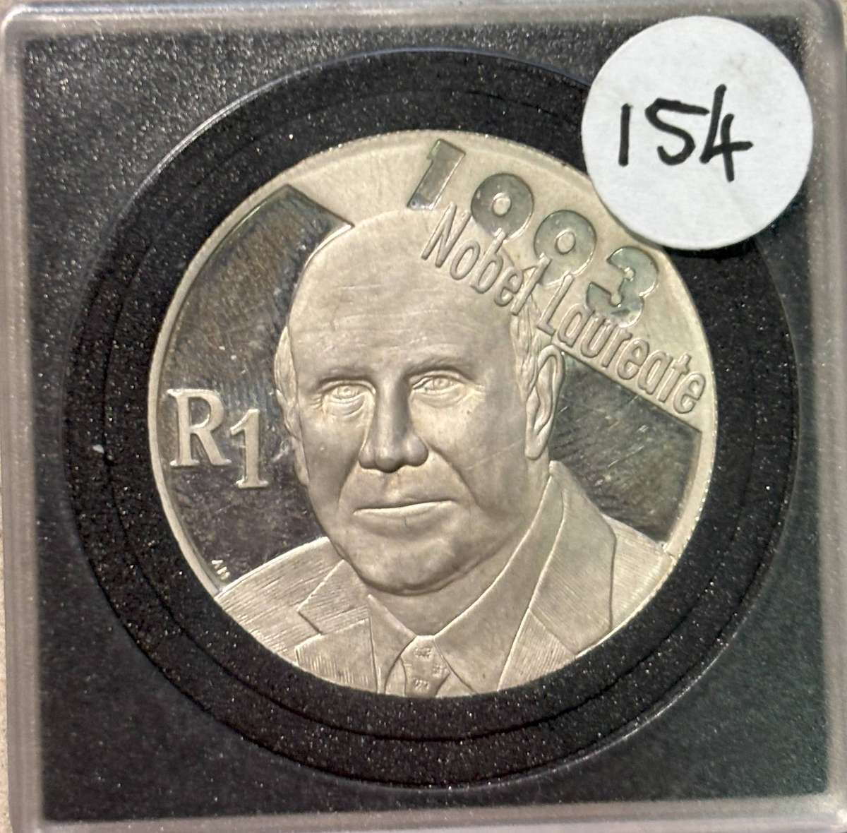 1993 FW de Klerk Nobel Laurette (1Oz Silver)