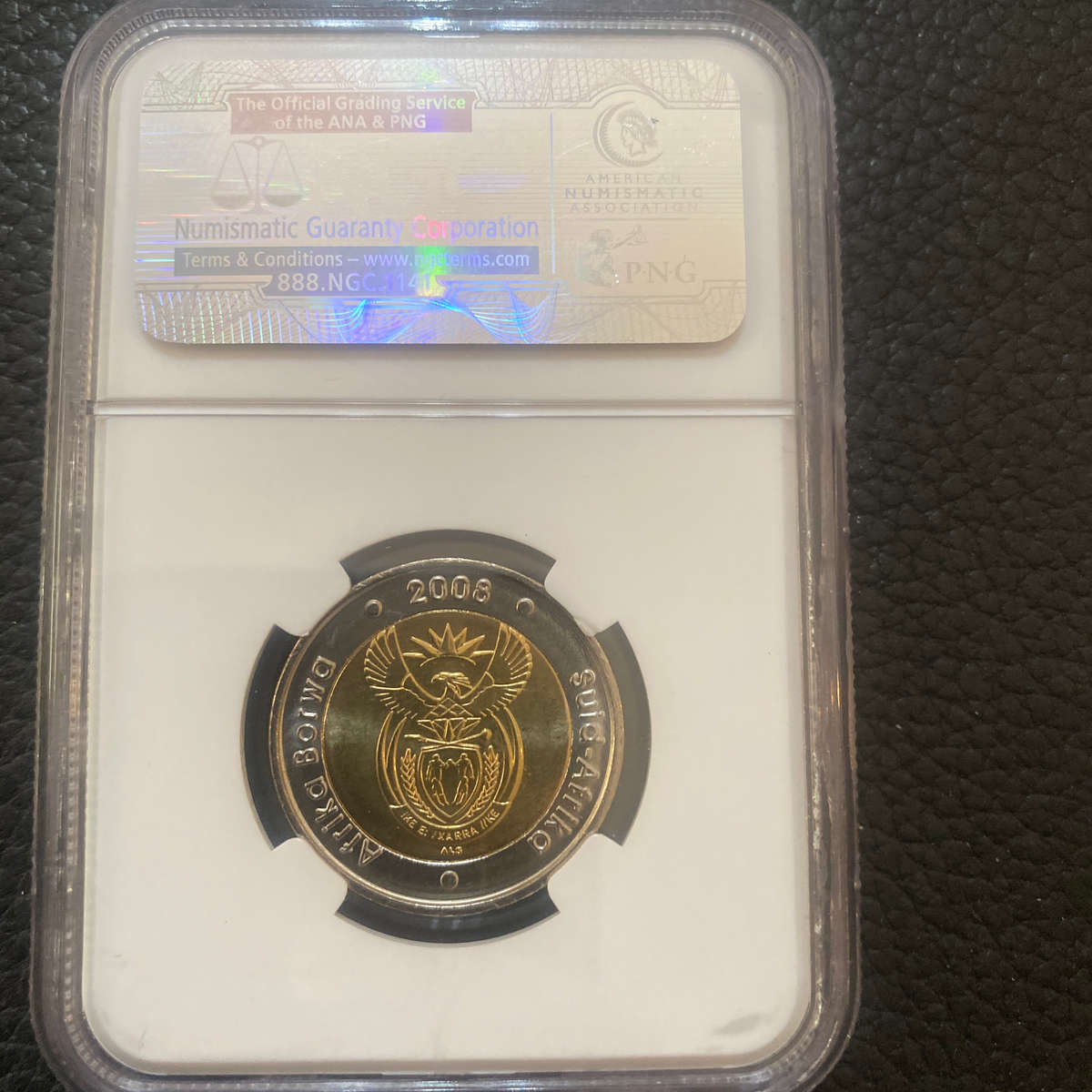 SA R5 Mandela 90th Birthday 2008 MS65