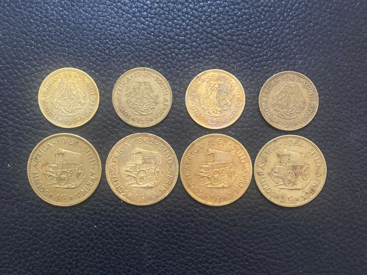 SA 1/2 & 1 Cent 1961-1964