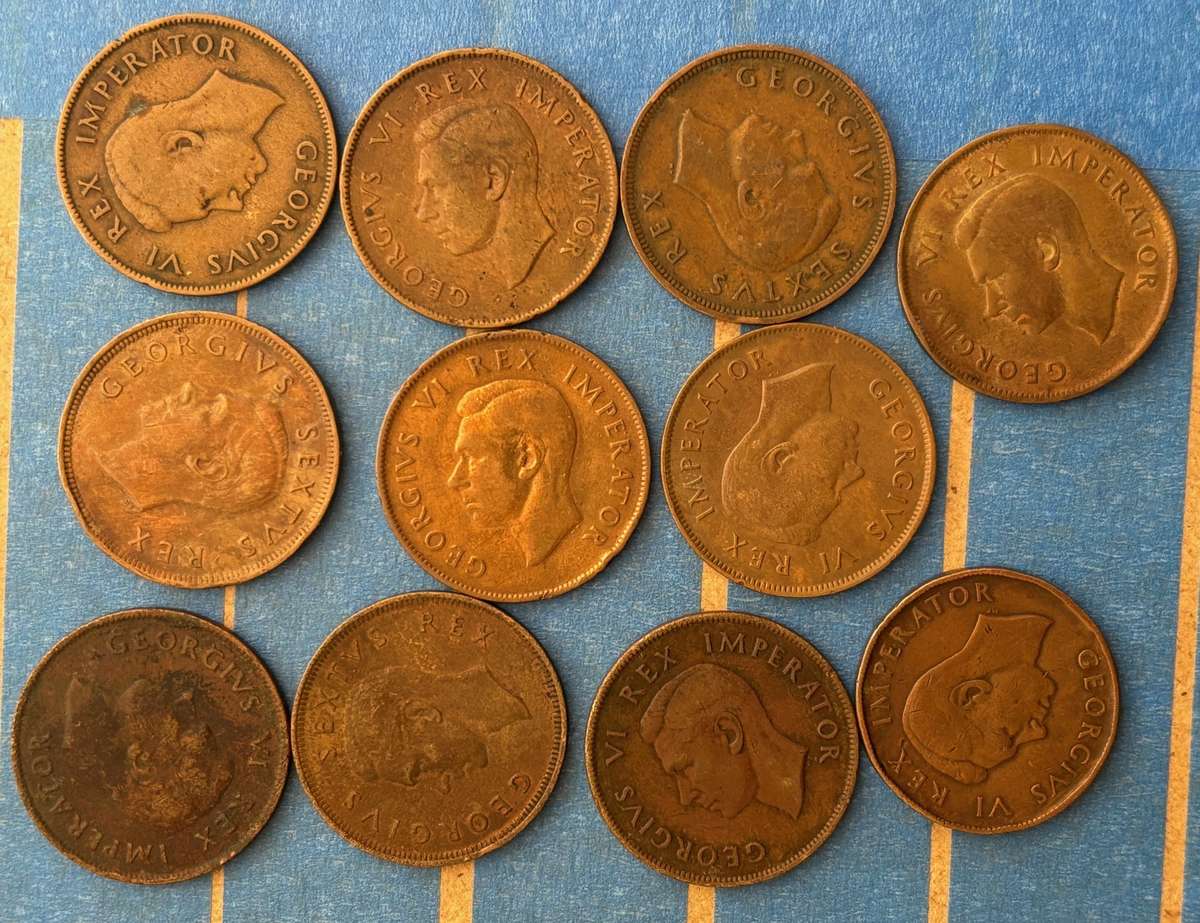 Assorted Pennies King George VI Bid for the lot