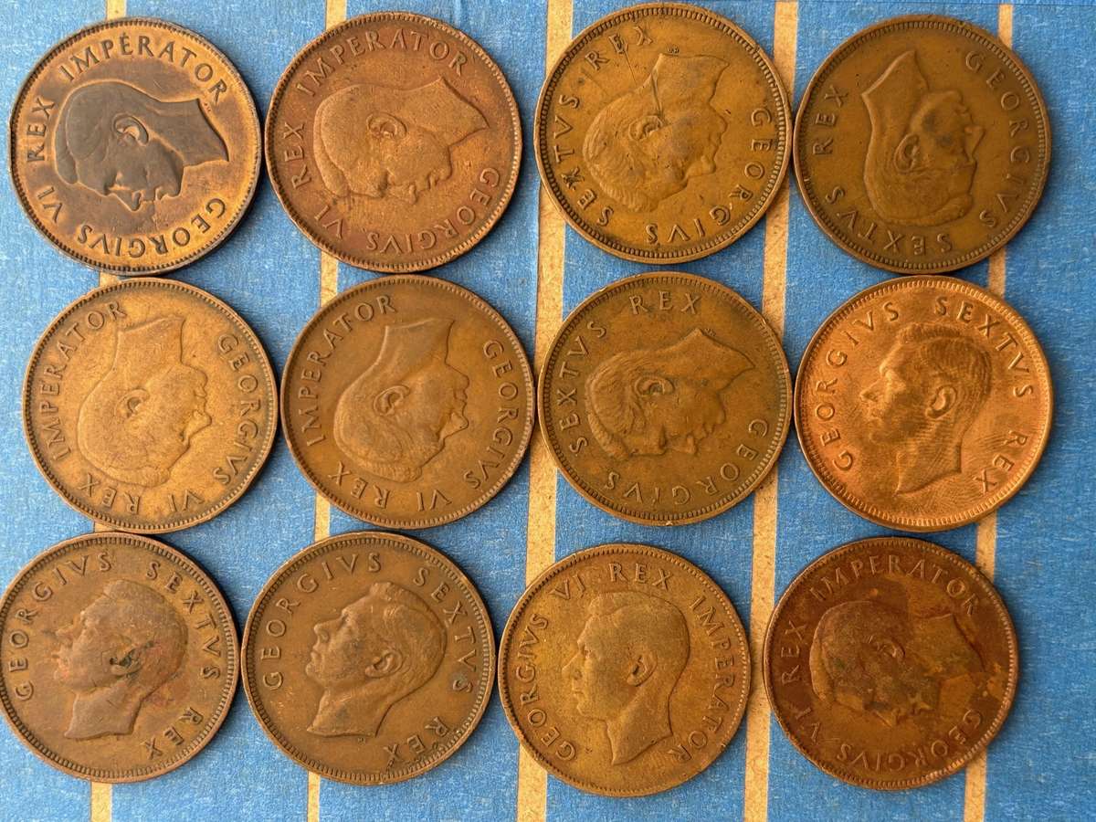 Assorted Pennies King George VI (Bid for the lot)