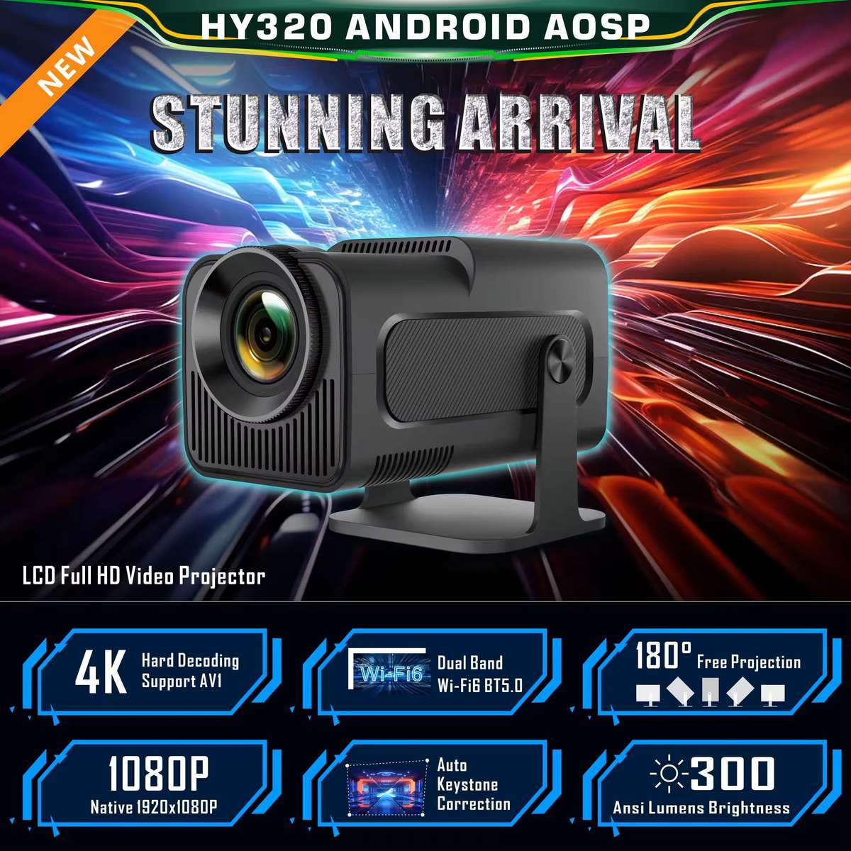 FHD Smart Android Portable Projector