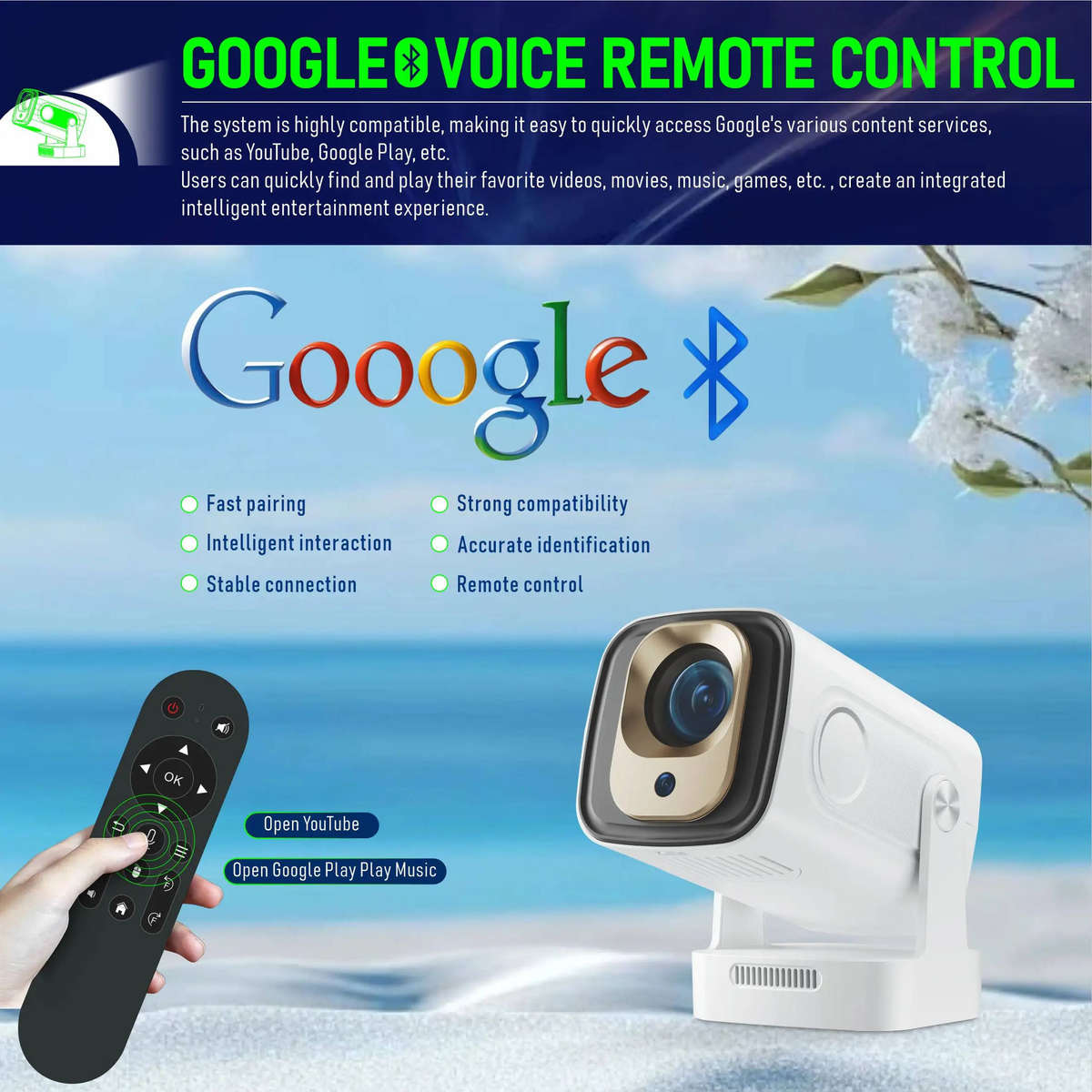 Smart Multimedia Mini Projector 1080P Cinema Theater - 1080P - HY260 Pro