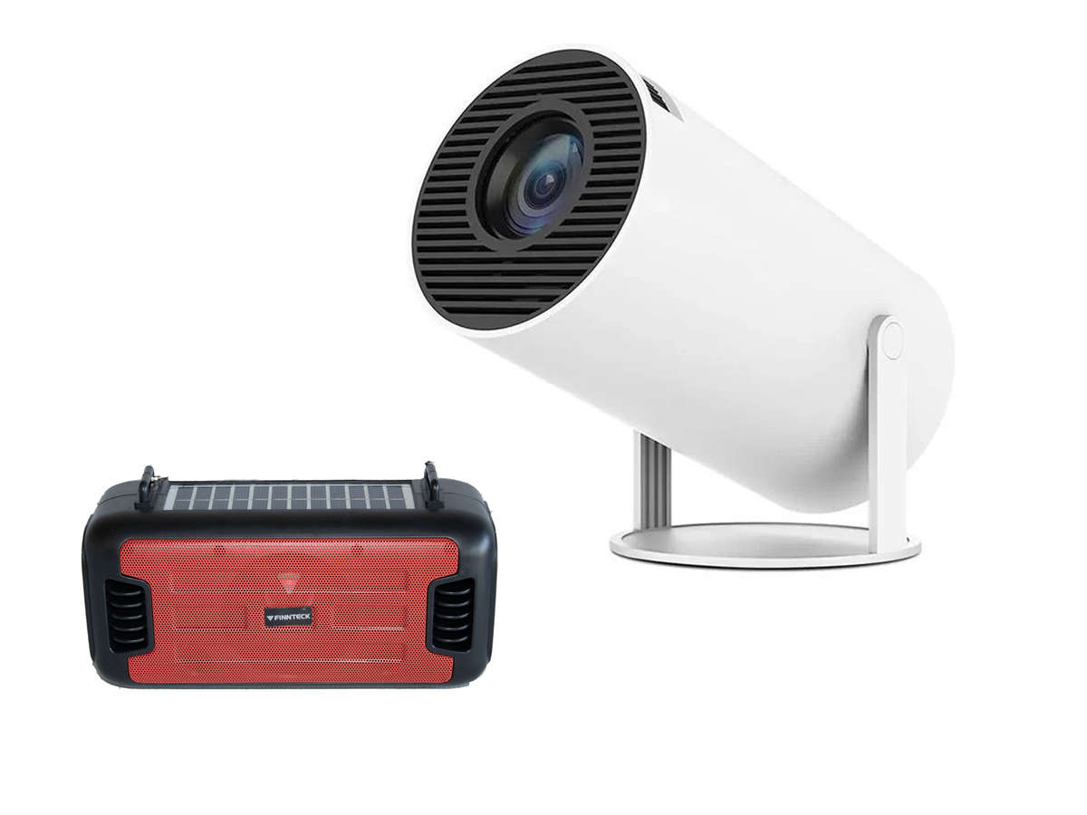 Smart Portable Projector and Bluetooth Speaker Bundle